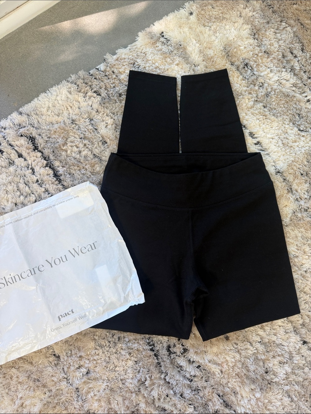 Pact High-Waist Black Women's cotton leggings